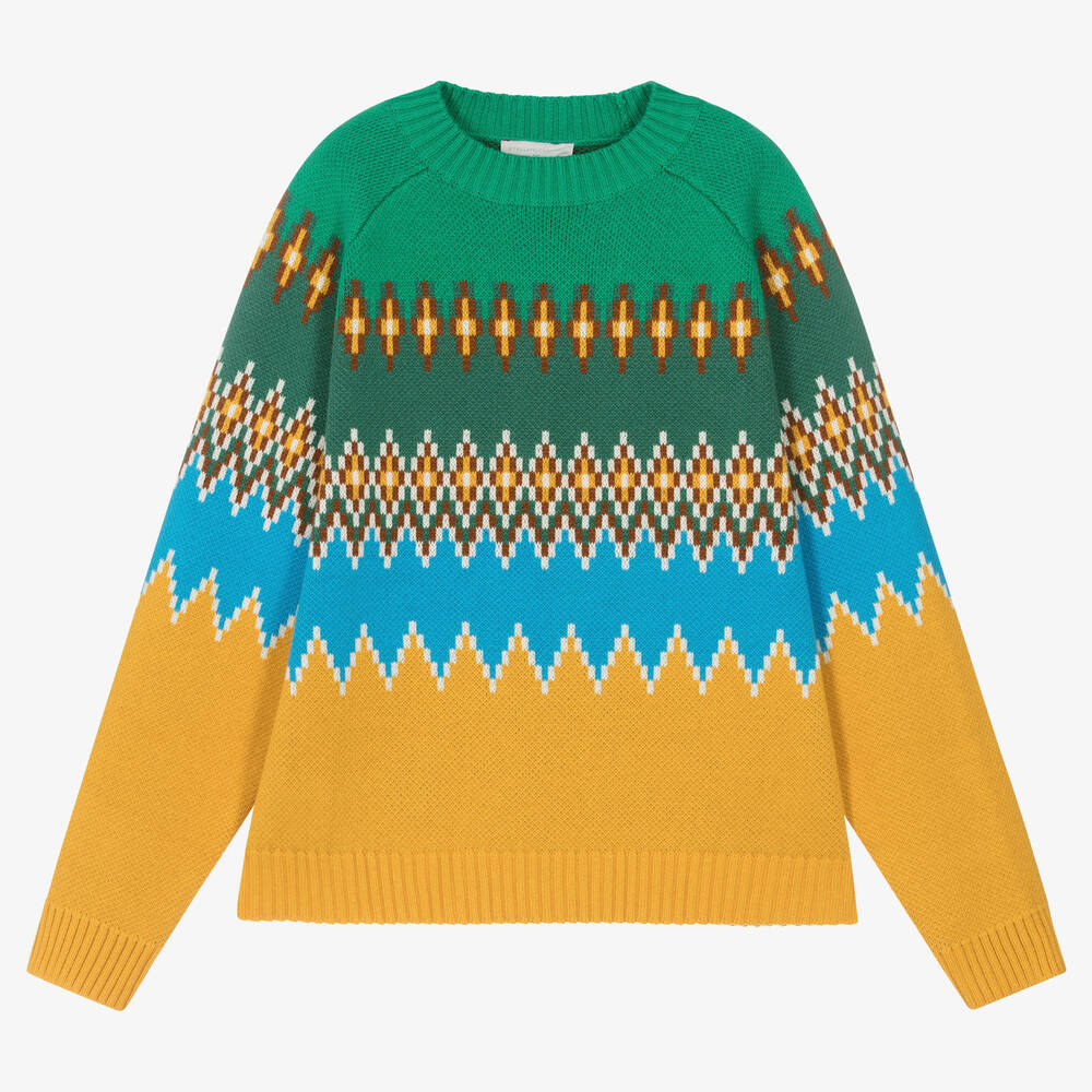 Stella McCartney Kids - Teen Boys Cotton & Wool Knit Sweater | Childrensalon