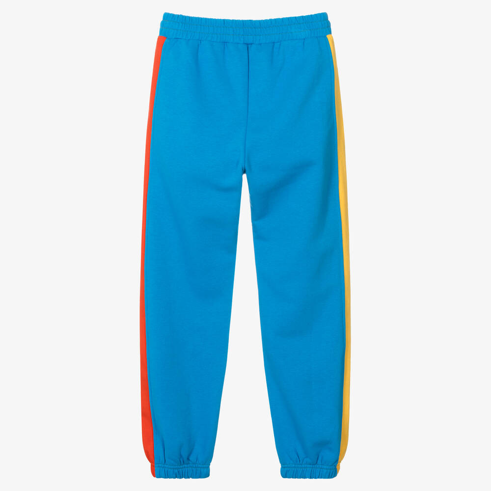 Stella McCartney Kids-Teen Boys Green & Blue Cotton Joggers | Childrensalon Outlet