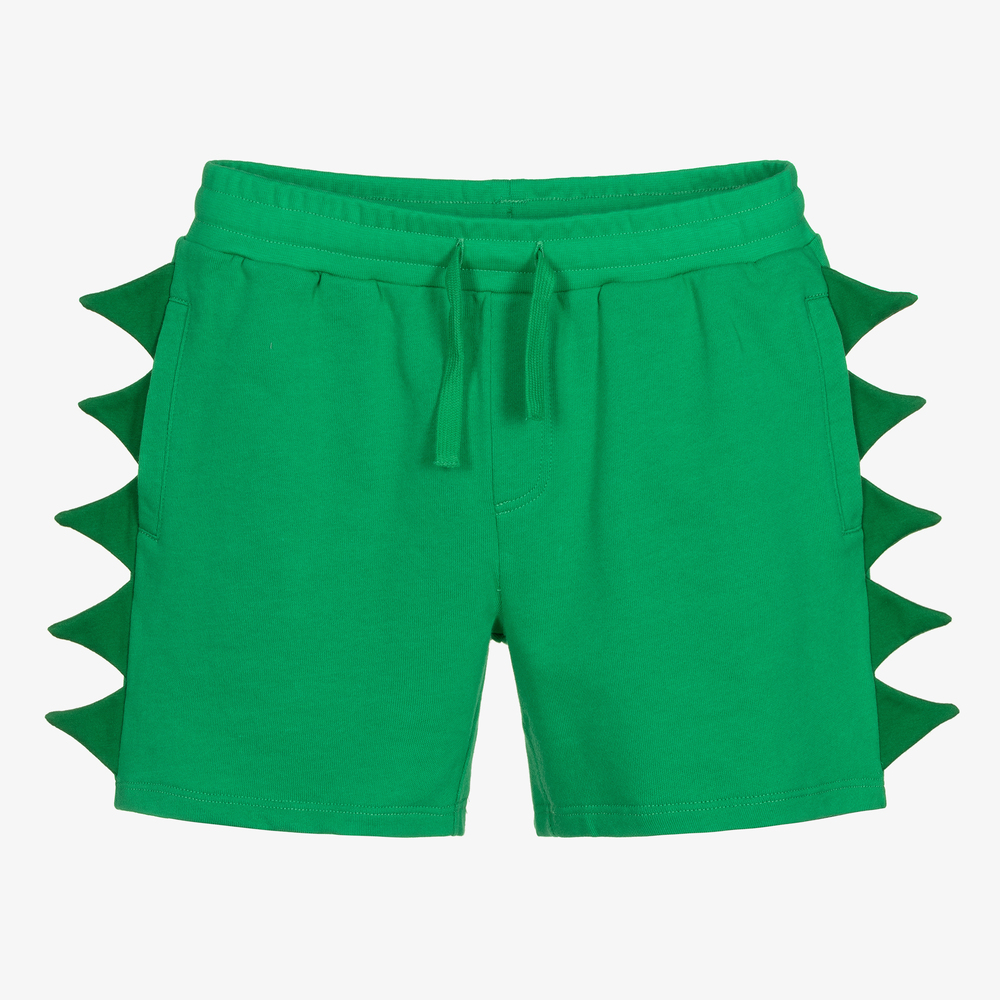 Stella McCartney Kids - Зеленые шорты в виде крокодила для мальчиков-подростков | Childrensalon