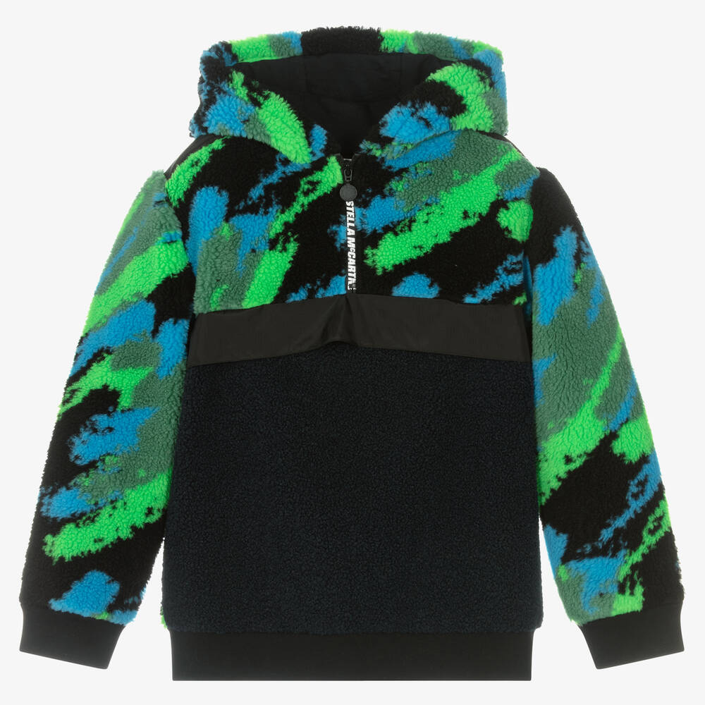 Stella McCartney Kids-Teen Boys Green Fleece Hoodie | Childrensalon Outlet