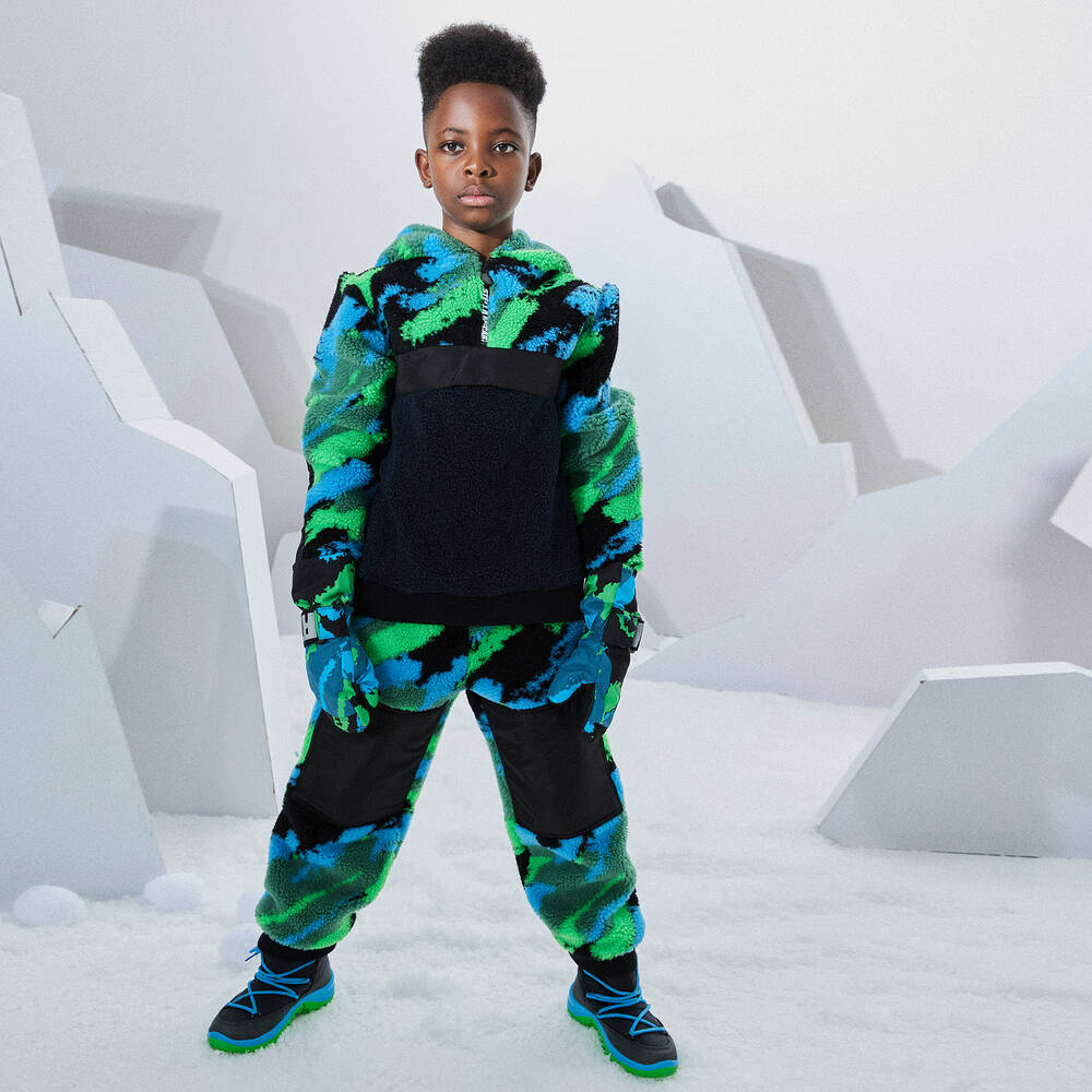 Stella McCartney Kids-جوغرز تينز ولادي فليس لون أخضر | Childrensalon Outlet