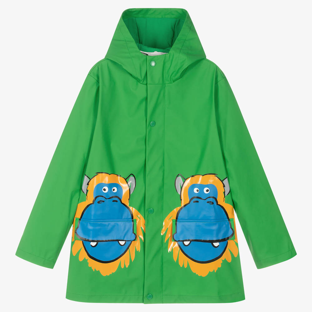 Stella McCartney Kids - Imperméable vert singe ado garçon | Childrensalon