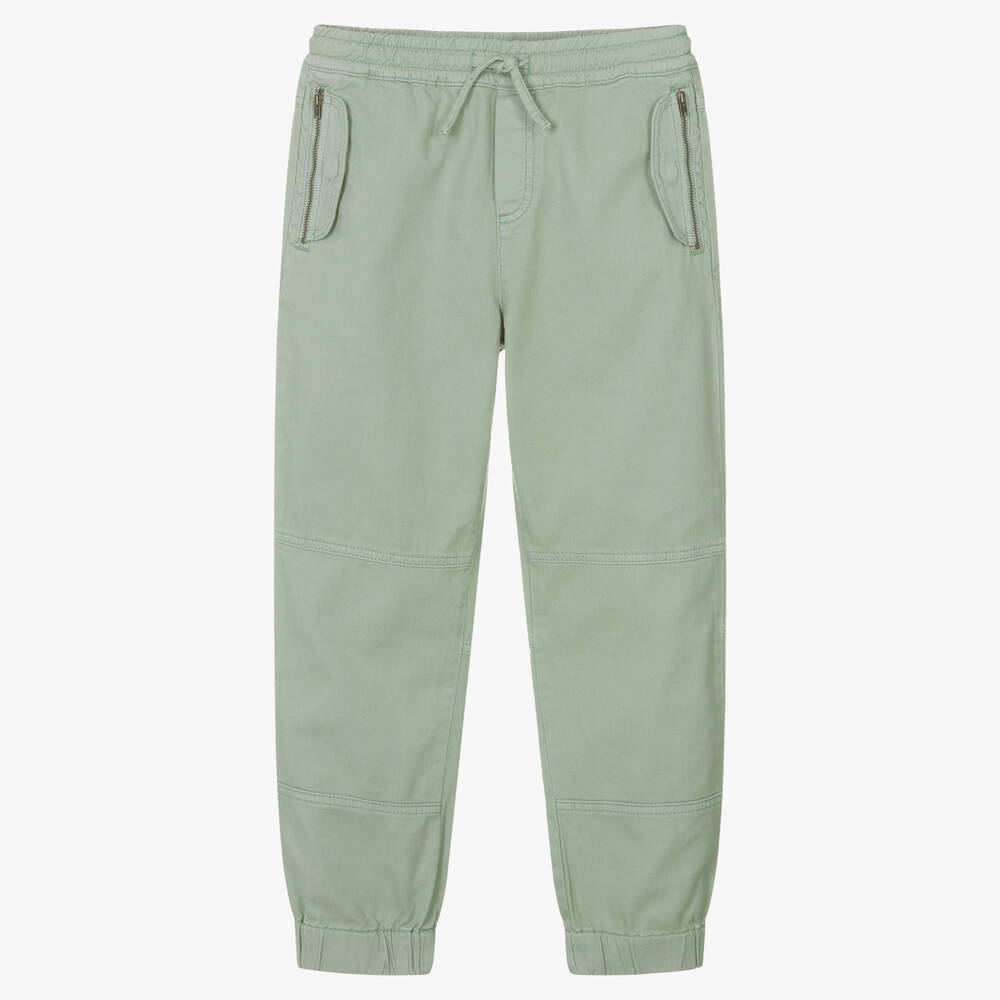 Stella McCartney Kids-Teen Boys Green Organic Cotton Trousers | Childrensalon Outlet