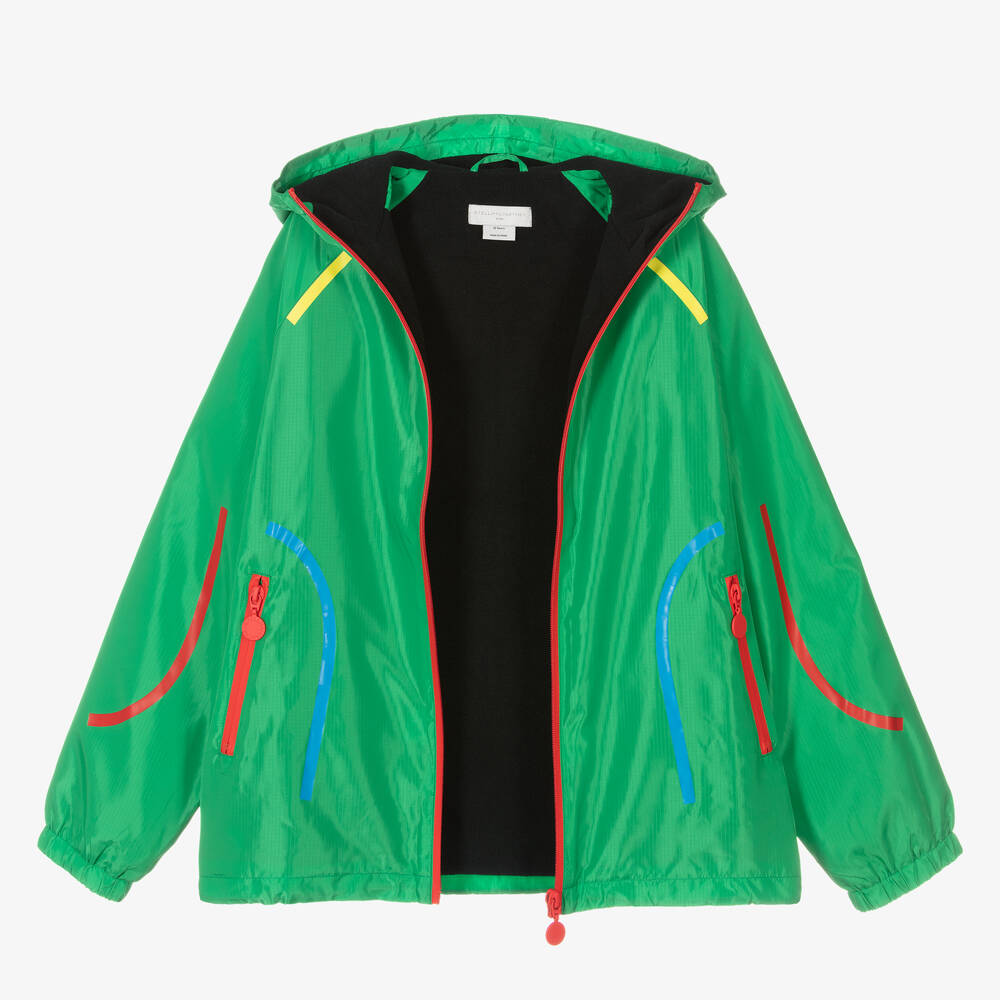 Stella McCartney Kids-Зеленая куртка на молнии для мальчиков-подростков | Childrensalon Outlet