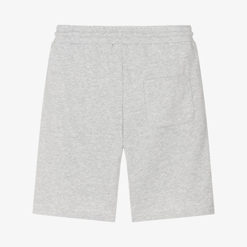 Stella McCartney Kids-Teen Boys Grey Cotton Logo Print Shorts | Childrensalon Outlet