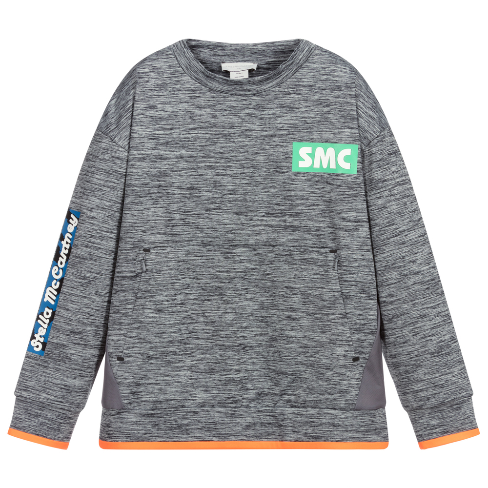 Stella McCartney Kids - Teen Boys Grey Logo Sweatshirt | Childrensalon