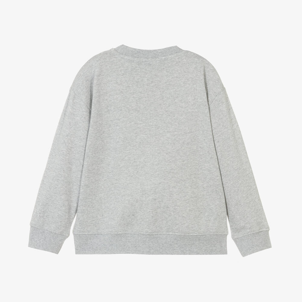 Stella McCartney Kids-Teen Boys Grey Organic Cotton Sweatshirt | Childrensalon Outlet