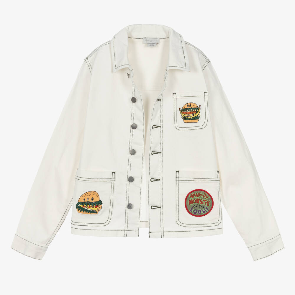アパレル通販サイトランキング Stella Jacket Twill Burger Ivory Boys Teen - Kids McCartney ジャケット・ブルゾン