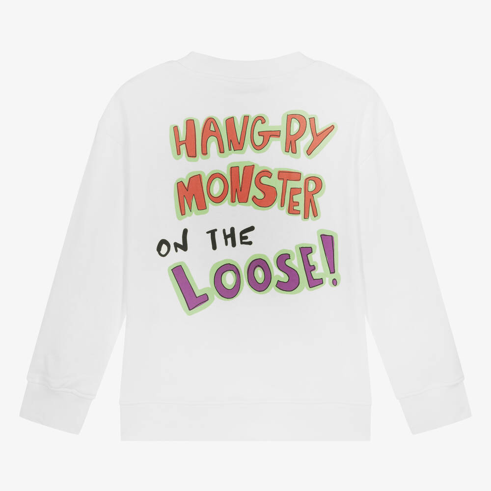 Stella McCartney Kids-Teen Boys Ivory Cotton Burger Sweatshirt | Childrensalon Outlet