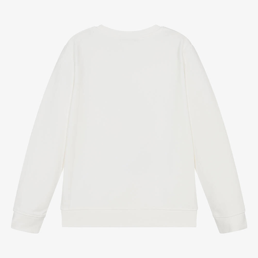 Stella McCartney Kids-Teen Boys Ivory Cotton Glasses Sweatshirt | Childrensalon Outlet