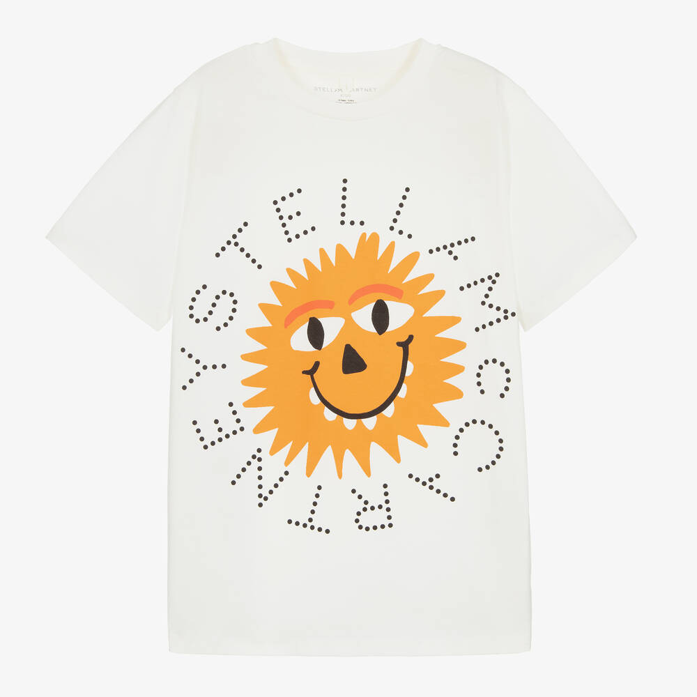 Stella McCartney Kids - Teen Boys Ivory Cotton Monster T-Shirt | Childrensalon