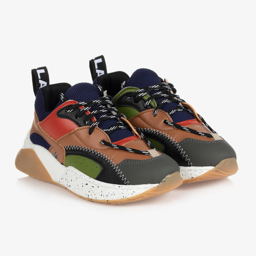 Stella McCartney Kids Teen Boys Khaki Green Trainers Childrensalon Outlet