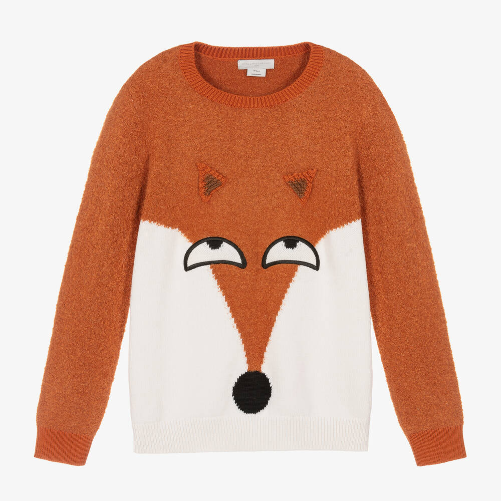 Stella McCartney Kids - Вязаный свитер с лисой для подростков | Childrensalon