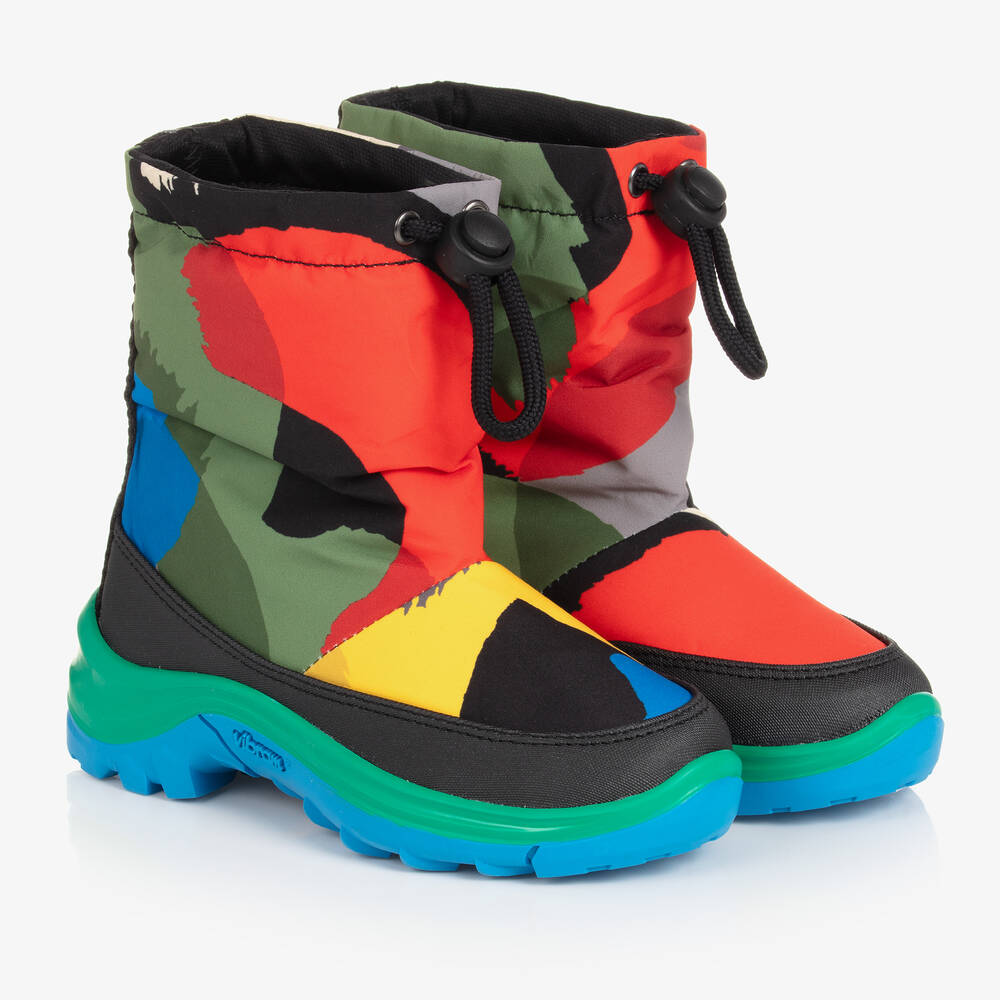 Stella McCartney Kids - Teen Boys Multicolour Patterned Snowboots | Childrensalon