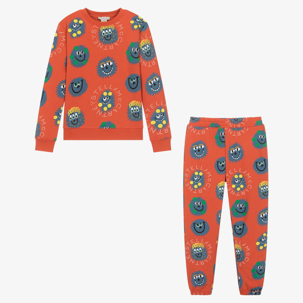 Stella McCartney Kids - Baumwoll-Trainingsanzug Rot/Blau | Childrensalon