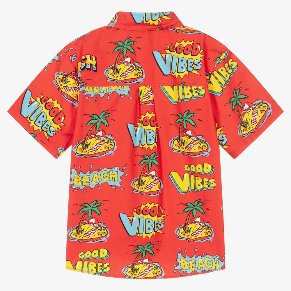 Stella McCartney Kids-Красная хлопковая рубашка для подростков | Childrensalon Outlet