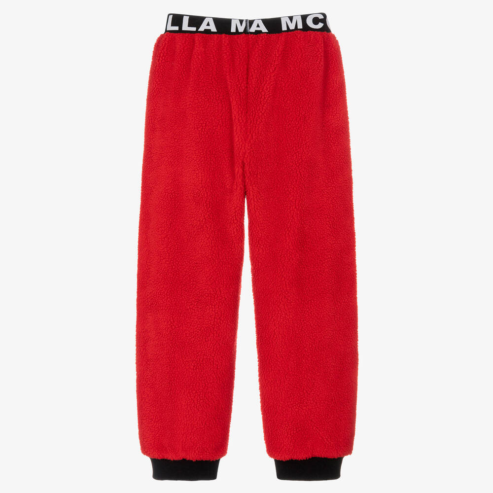 Stella McCartney Kids-Красные флисовые джоггеры | Childrensalon Outlet