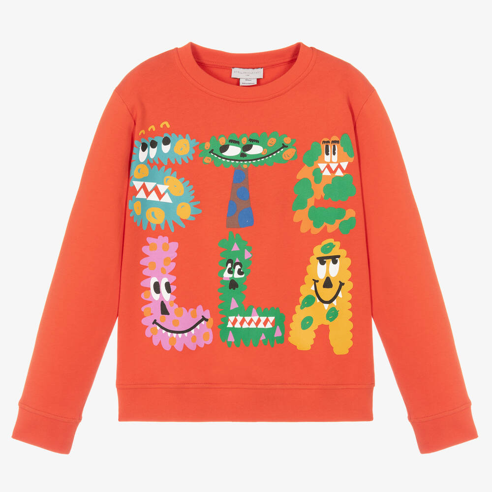 Stella McCartney Kids - Teen Boys Red Monster Sweatshirt | Childrensalon