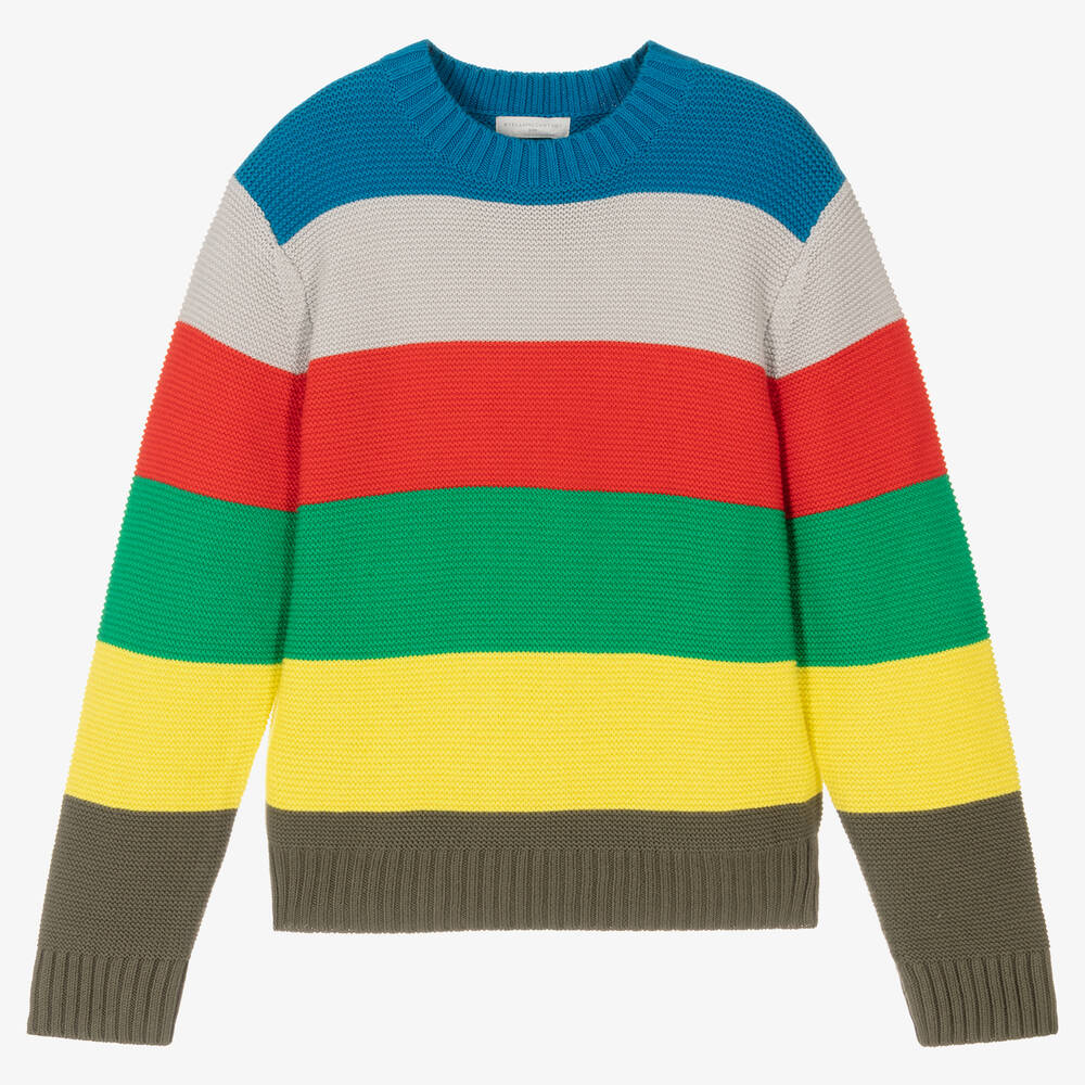 Stella McCartney Kids-Teen Boys Stripe Knit Sweater | Childrensalon Outlet