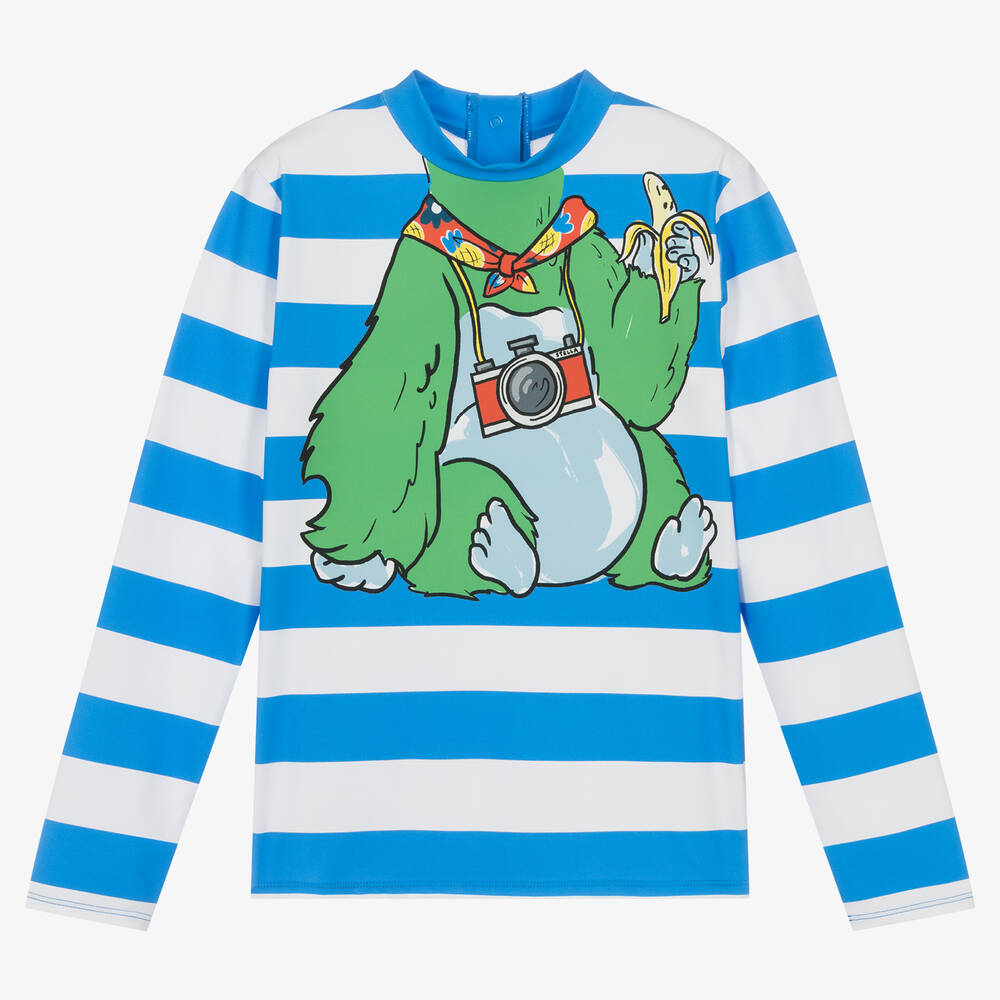 Stella McCartney Kids-Teen Boys Striped Sun Protective Top (UPF 50+) | Childrensalon Outlet
