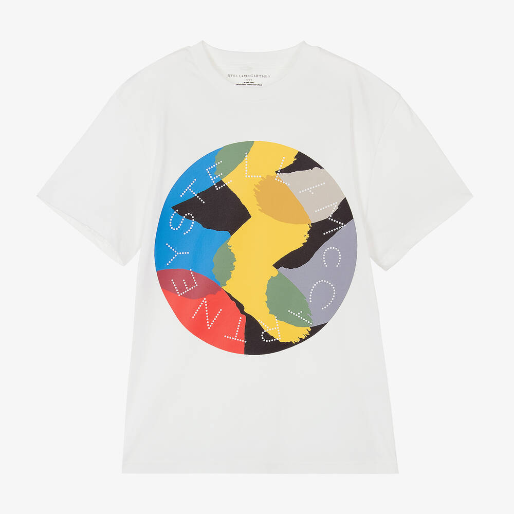 Stella McCartney Kids - Weißes Teen Tarn-Baumwoll-T-Shirt | Childrensalon