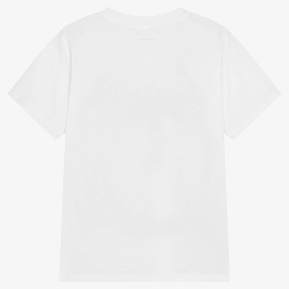 Stella McCartney Kids-تيشيرت تينز ولادي قطن عضوي لون أبيض | Childrensalon Outlet