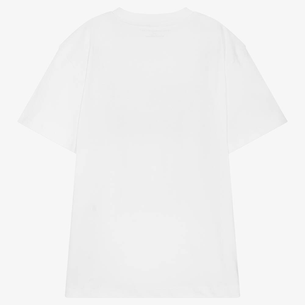 Stella McCartney Kids-Белая хлопковая футболка | Childrensalon Outlet
