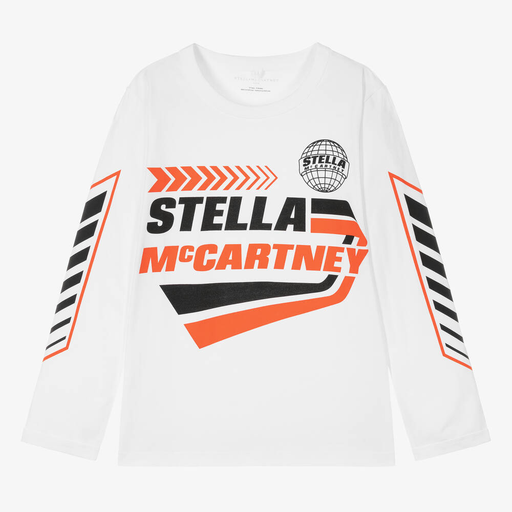 Stella McCartney Kids-Teen Boys White Graphic Top | Childrensalon Outlet