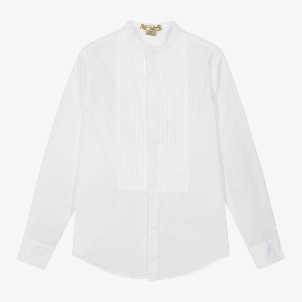 Stella McCartney Kids - Teen Boys White Organic Cotton Shirt | Childrensalon