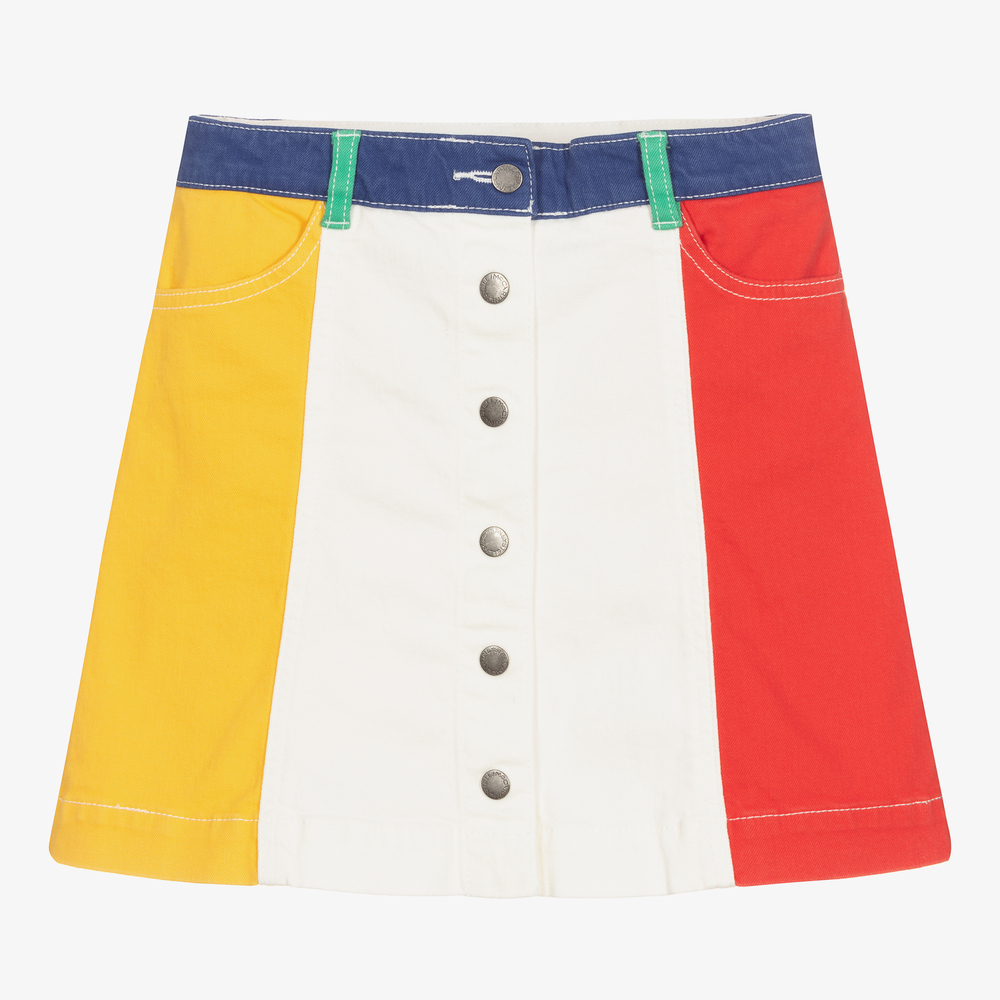 Stella McCartney Kids - Джинсовая юбка с цветовыми блоками для подростков | Childrensalon
