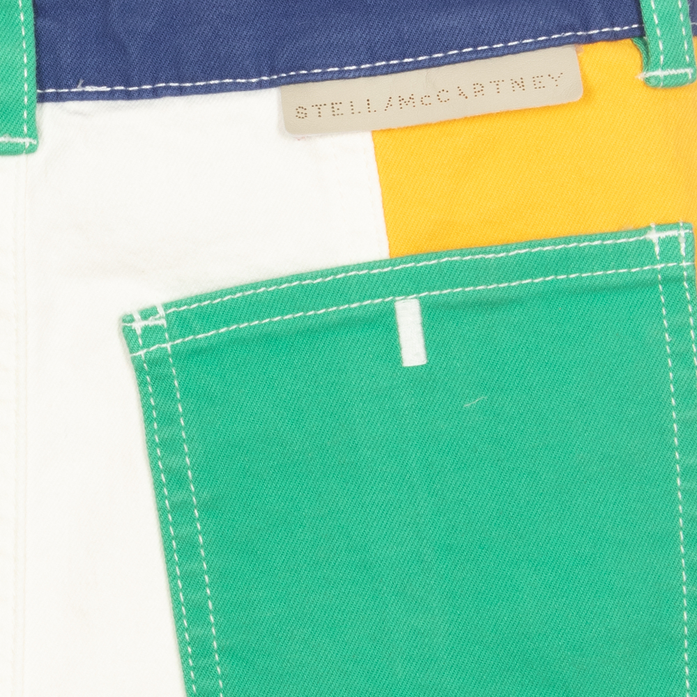 Stella McCartney Kids-Джинсовая юбка с цветовыми блоками для подростков | Childrensalon Outlet