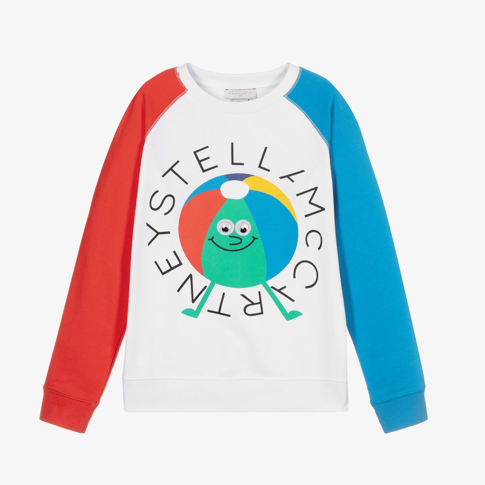 Stella McCartney Kids-سويتشيرت تينز ولادي قطن عضوي بطبعة ملونة | Childrensalon Outlet
