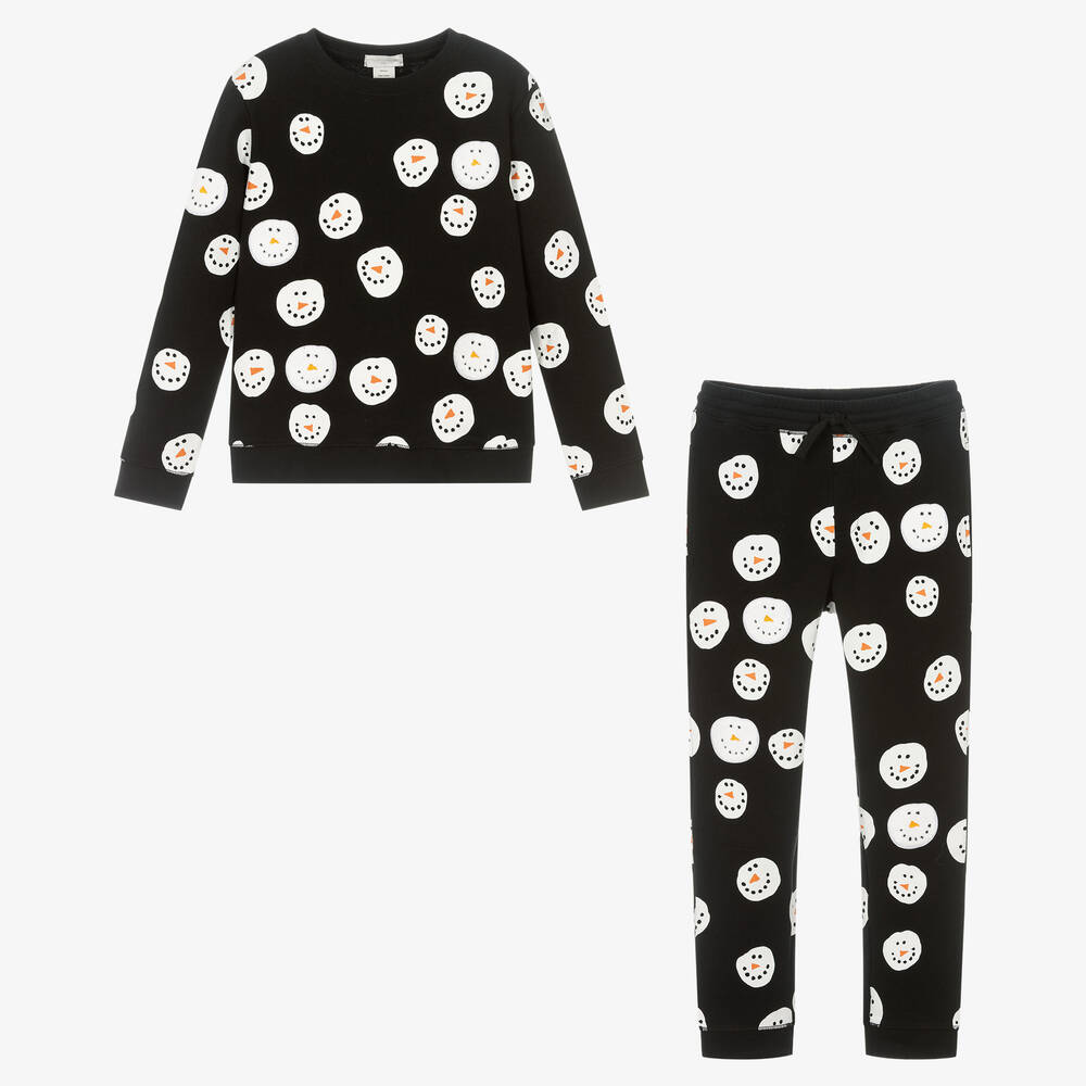 Stella McCartney Kids-تراكسوت تينز قطن عضوي لون أسود | Childrensalon Outlet