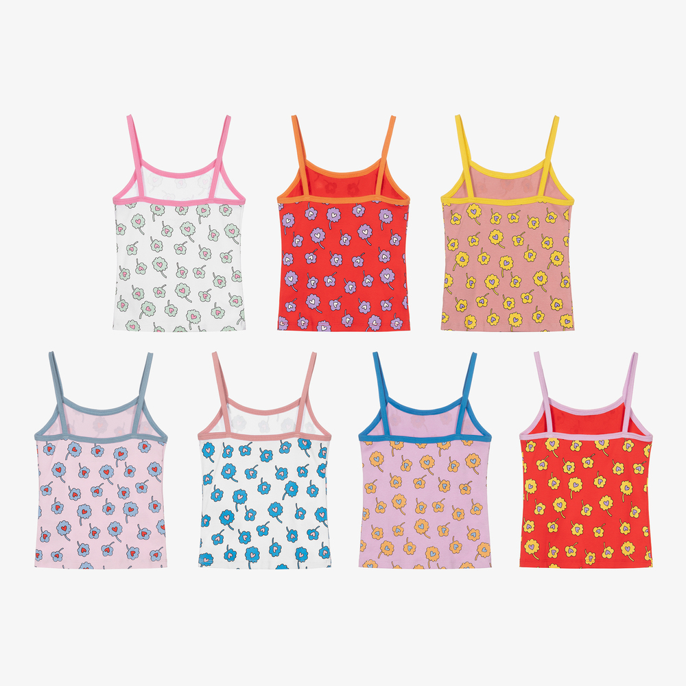 Stella McCartney Kids-توب فيست تينز بناتي قطن بطبعة ملونة (عدد 7) | Childrensalon Outlet