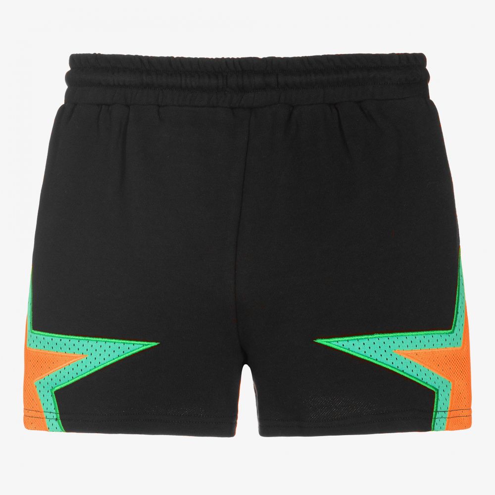 Stella McCartney Kids-Черные хлопковые шорты для подростков | Childrensalon Outlet