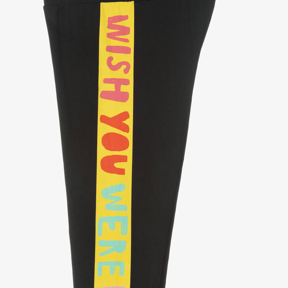 Stella McCartney Kids-Teen Girls Black Graphic Leggings | Childrensalon Outlet