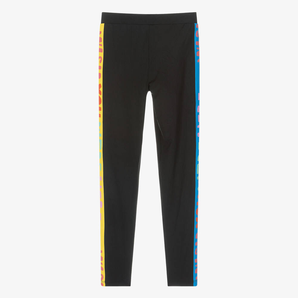 Stella McCartney Kids-Teen Girls Black Graphic Leggings | Childrensalon Outlet