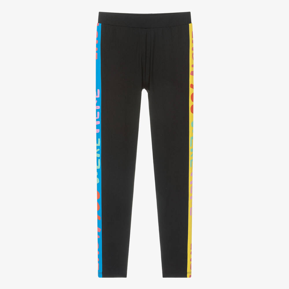 Stella McCartney Kids-Teen Girls Black Graphic Leggings | Childrensalon Outlet