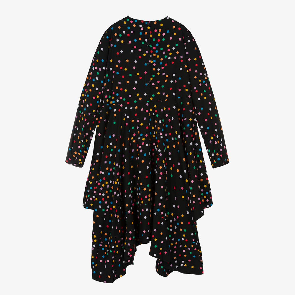 Stella McCartney Kids-Teen Girls Black Polka Dot Dress | Childrensalon Outlet