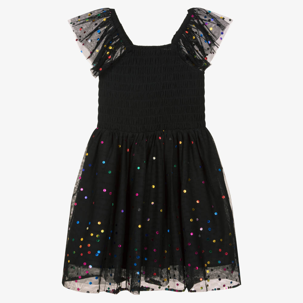 Stella McCartney Kids - Schwarzes Teen Paillettenkleid (M) | Childrensalon