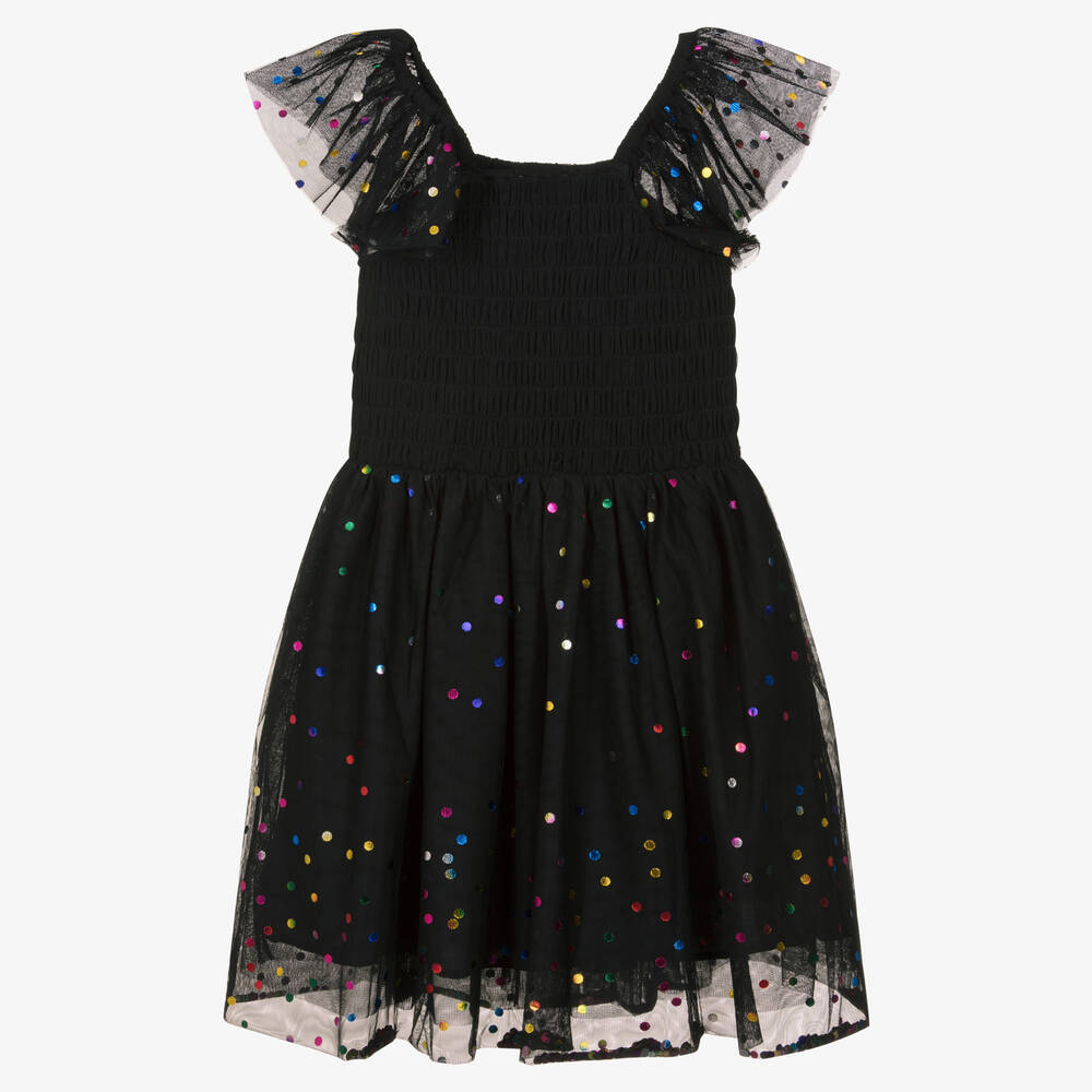 Stella McCartney Kids-Teen Girls Black Sequin Dress | Childrensalon Outlet