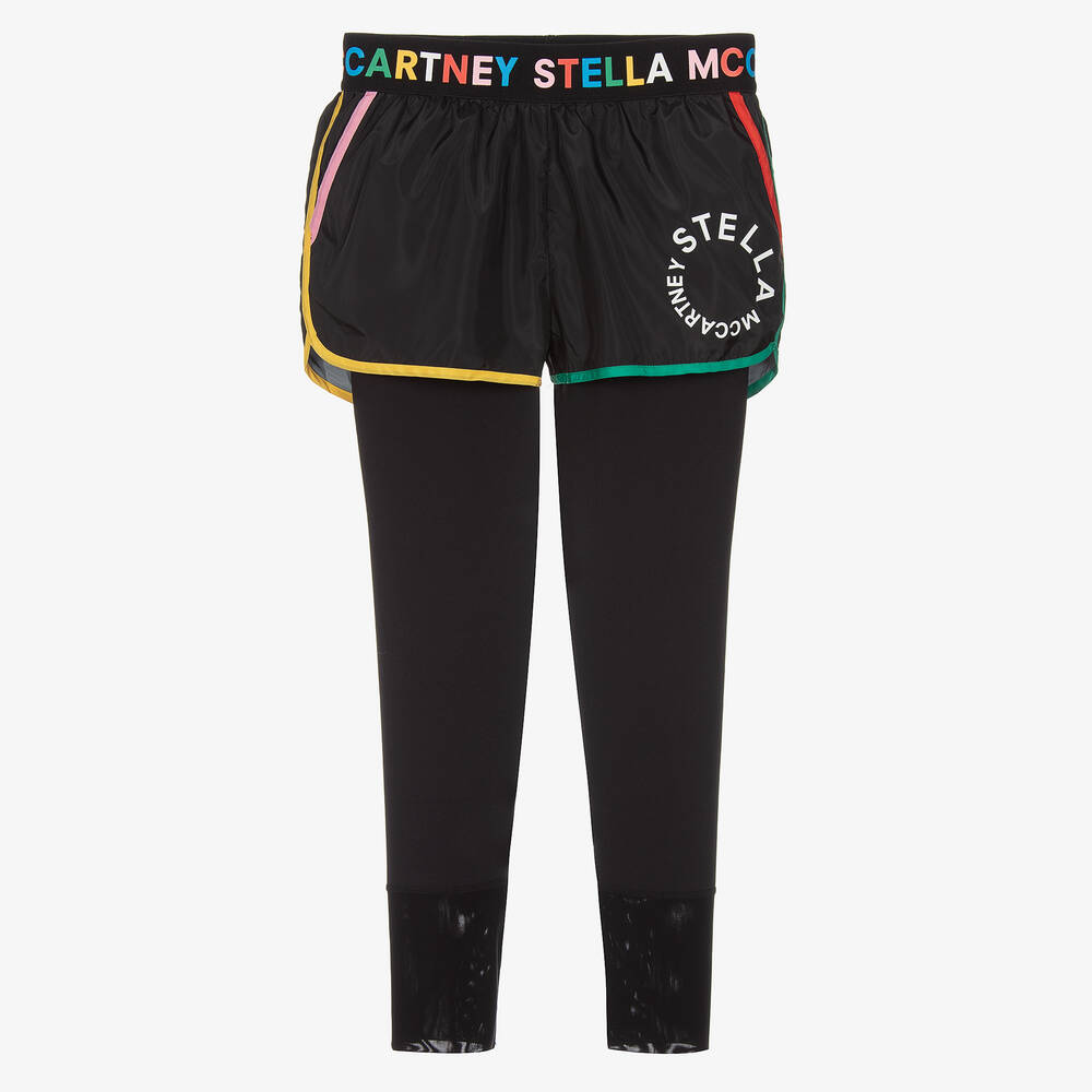 Stella McCartney Kids - Teen Girls Black Sport Shorts & Leggings | Childrensalon