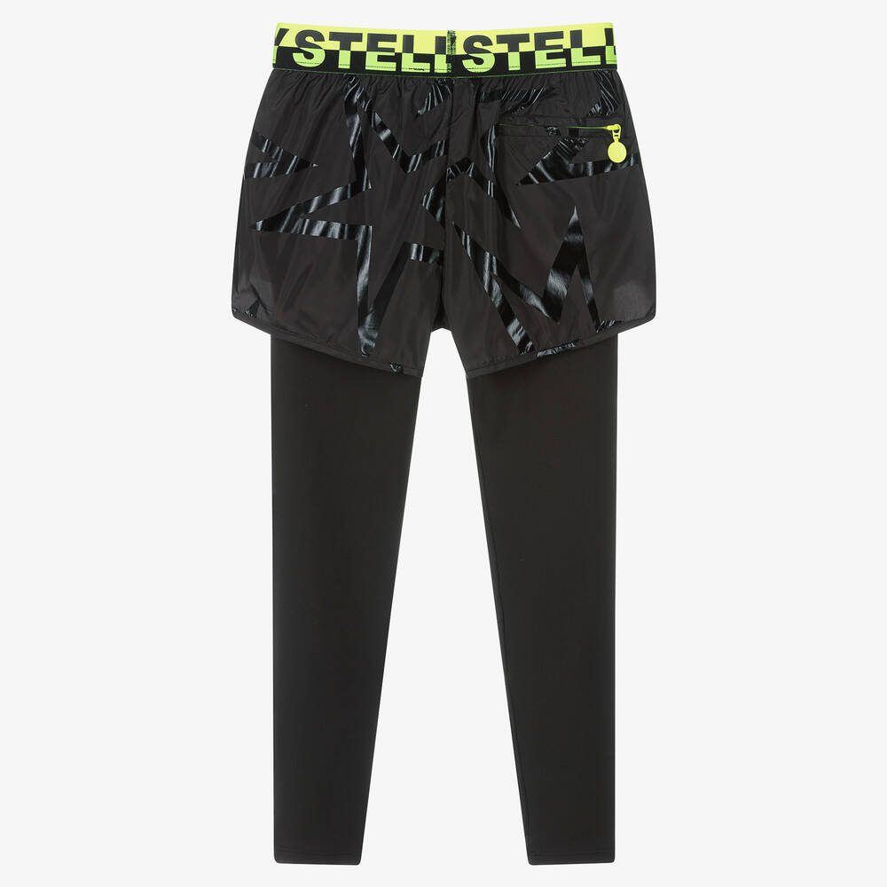 Stella McCartney Kids-Teen Girls Black Sports Leggings | Childrensalon Outlet