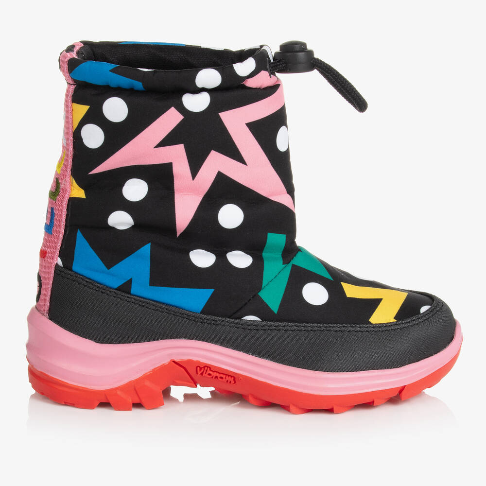 Stella McCartney Kids-Teen Girls Black Star Print Snowboots | Childrensalon Outlet