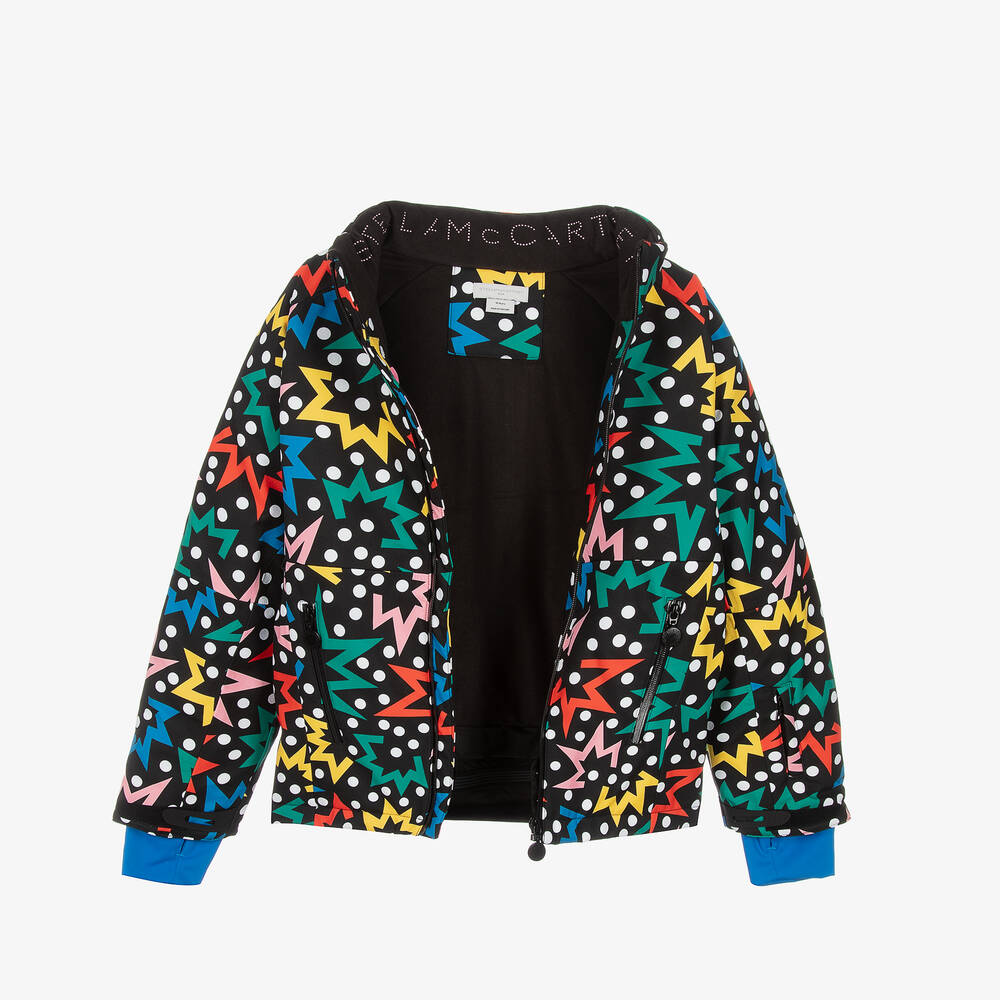 Stella McCartney Kids-Teen Girls Black Star Ski Jacket | Childrensalon Outlet