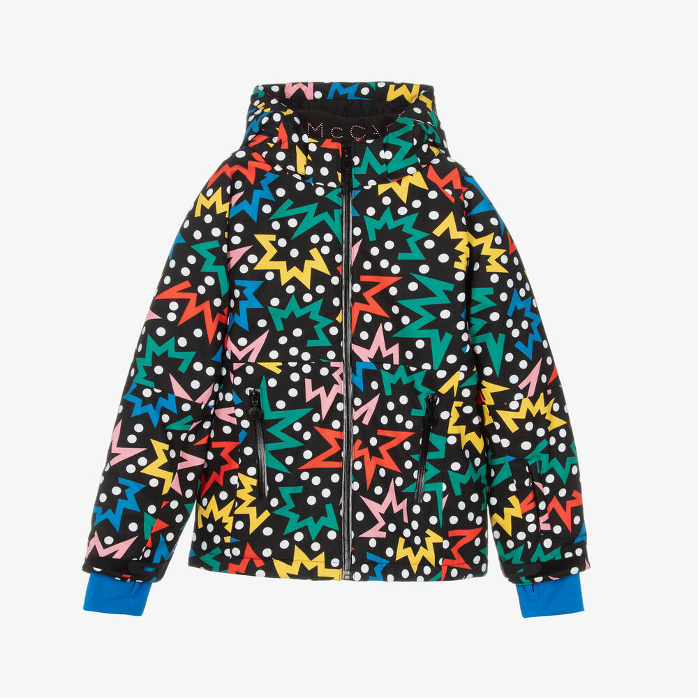 Stella McCartney Kids - Veste de ski noire à étoiles ado | Childrensalon