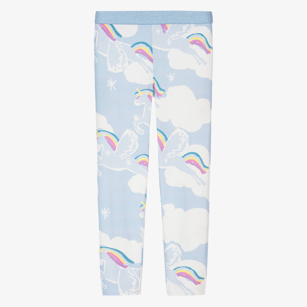 Stella McCartney Kids - Legging bleu en coton licornes ado | Childrensalon