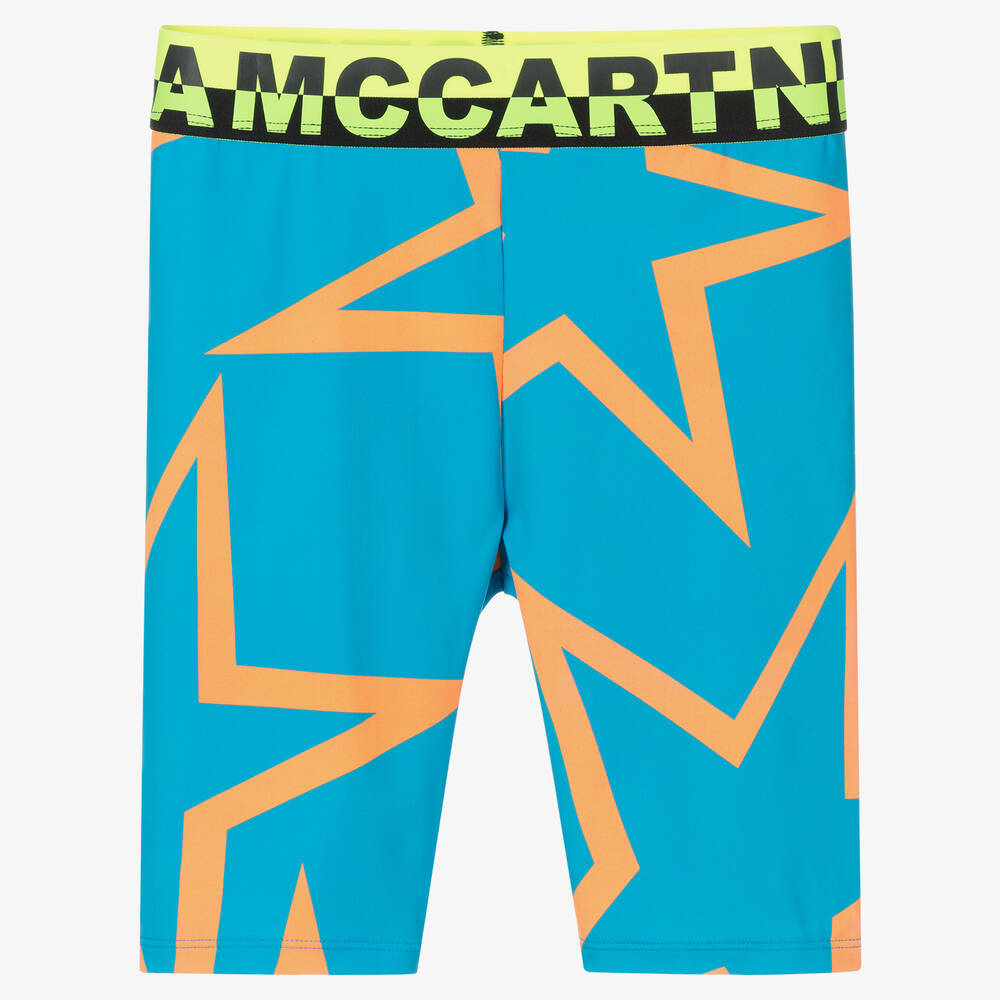 Stella McCartney Kids Teen Girls Blue Cycling Shorts Childrensalon Outlet