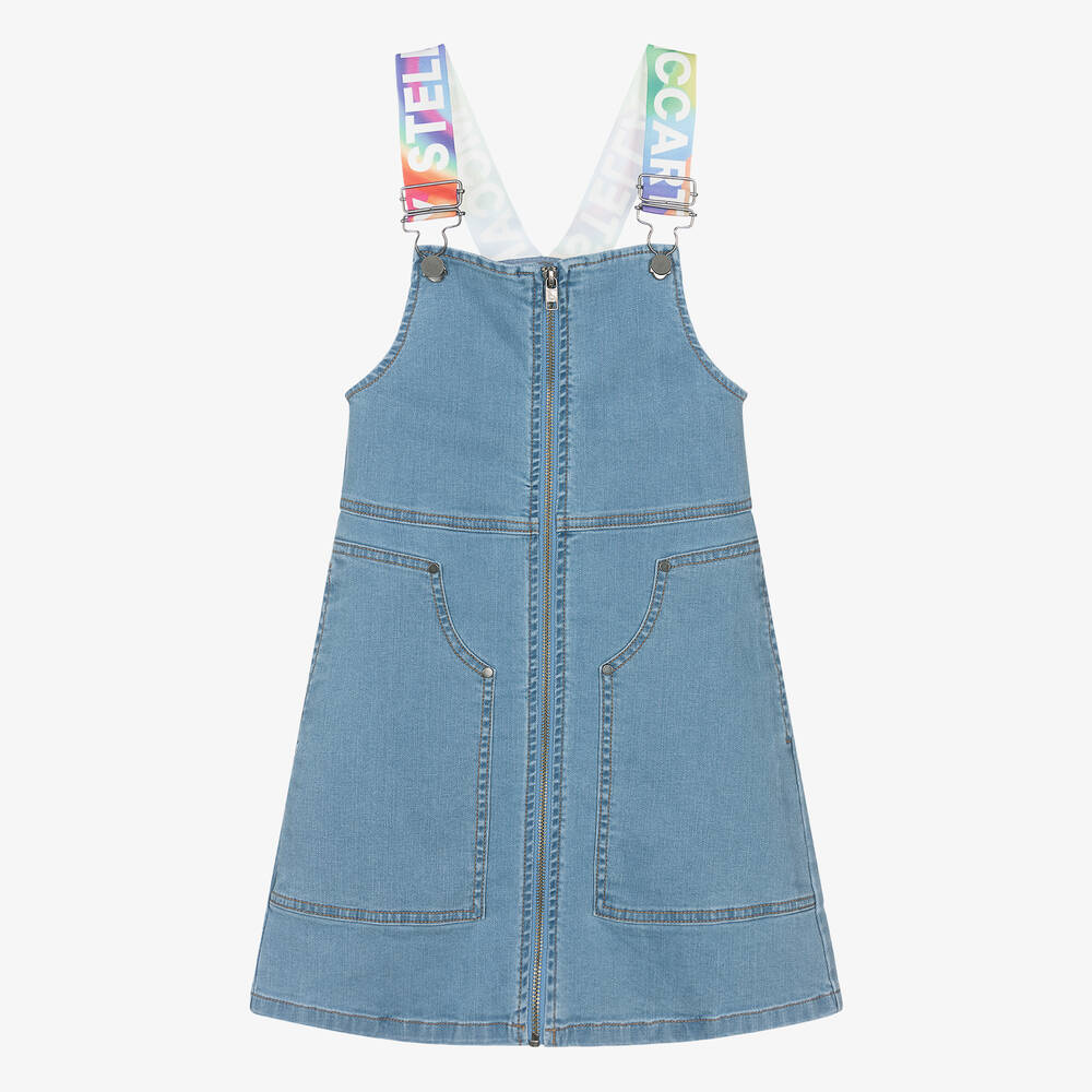 Stella McCartney Kids-Teen Girls Blue Denim Pinafore Dress | Childrensalon Outlet