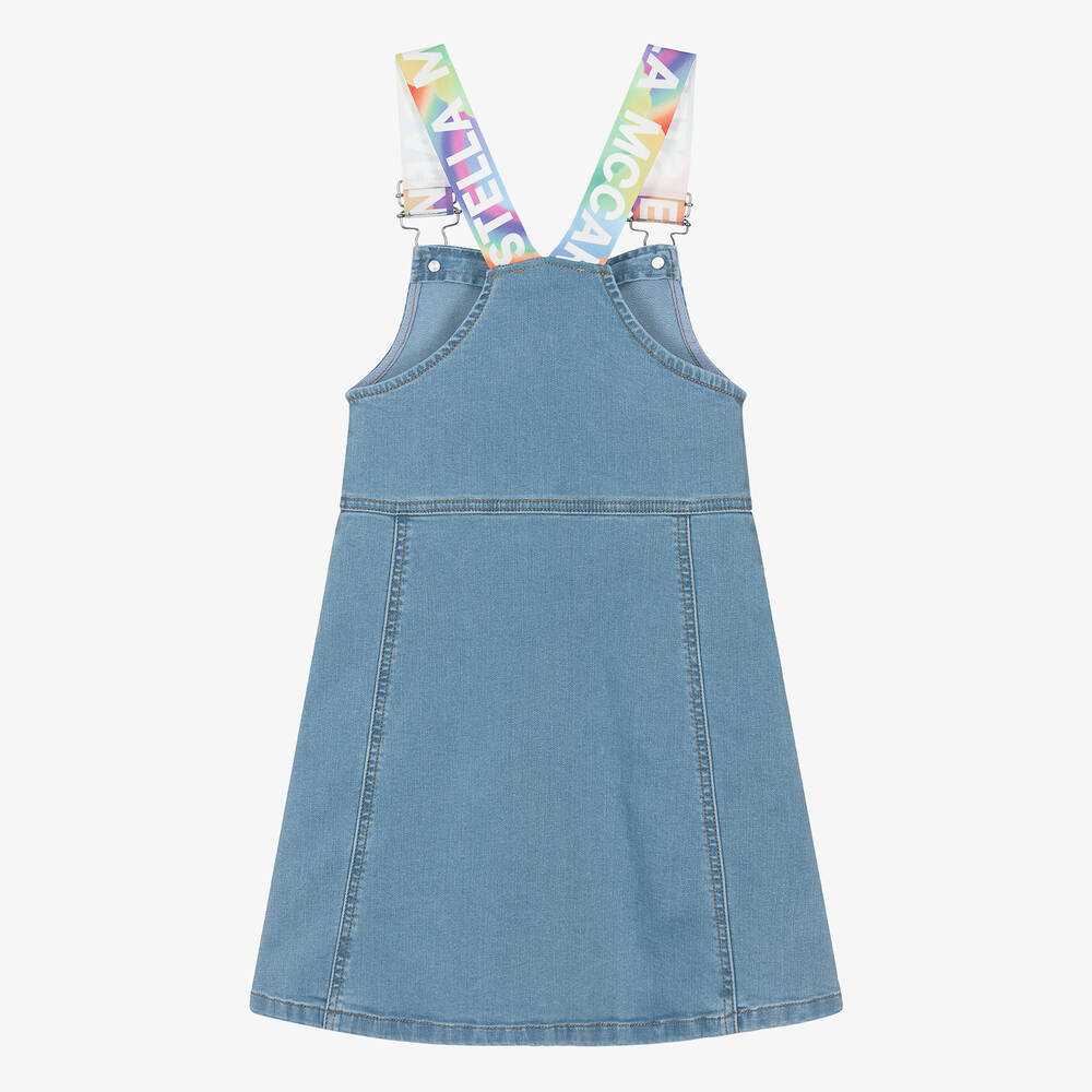 Stella McCartney Kids-Teen Girls Blue Denim Pinafore Dress | Childrensalon Outlet